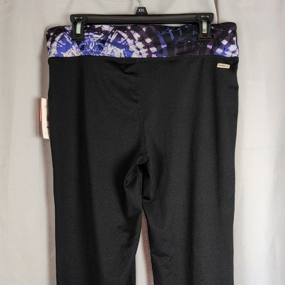 Danskin Purple and Black Leggings with Flared Design - Picture 3 of 8